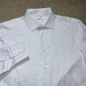 SUITSUPPLY Try On Slim Fit Formal Shirt Men's 16-41 Button Fly Blue